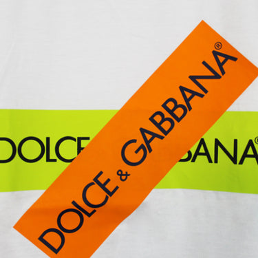 Playera DOLCE & GABBANA blanca con naranja para hombre